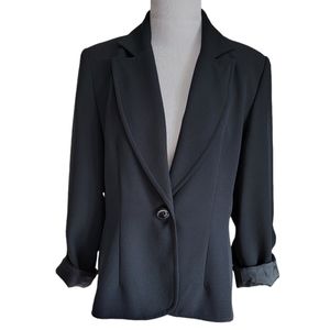 Vintage Hugo Buscati Collection Black Blazer 12 Petite